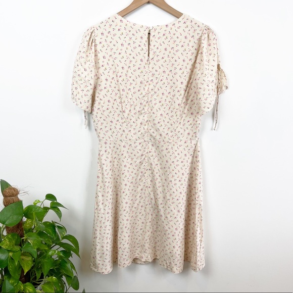 Madewell NWT Tie Sleeve Retro Calico Floral Print Dress vintage retro coquette - Picture 9 of 17